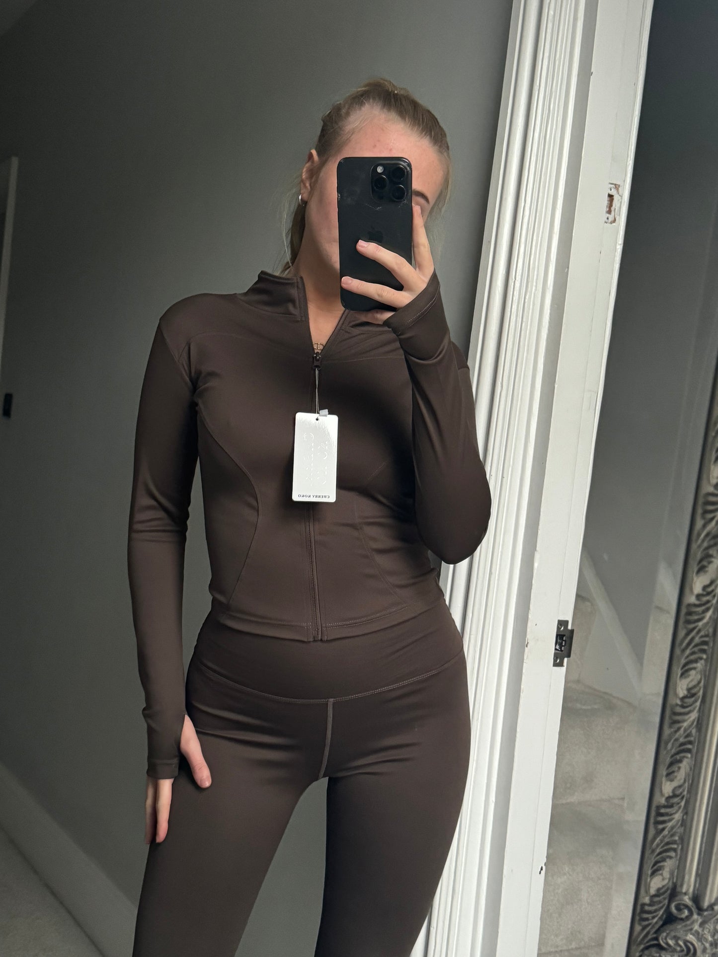 Brown gym set - BBL jacket and leggings